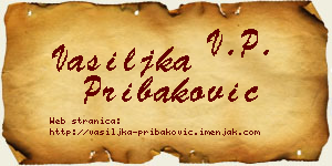 Vasiljka Pribaković vizit kartica
